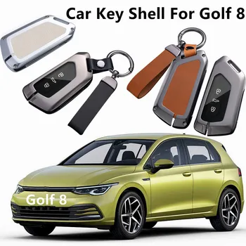 Калъф За Ключове на Кола От С Сплав Калъф За Ключове на Volkswagen Golf 8 във формата На Миди Skoda Octavia A8 MK4 Mk8 2020 2021 Seat Leon Mk4 Cupra Formentor