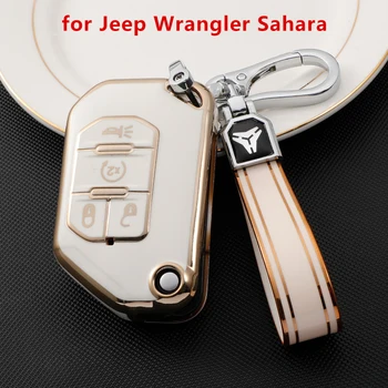 Калъф за Ключове от TPU Jeep Wrangler Sahara Rubicon Gladiator Cherokee Ренегат 2022 Ключодържател Защитен Калъф за Дистанционно Управление на Автомобилни Аксесоари