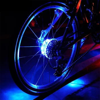 Каране на колело на Главината на Фаровете Предни Задни Велосипеден Фенер IP55 Водонепроницаемое Украса Със Спици Предупреждение Led Дължината на Лампата Велосипедна Ступица Светлина Hot Wheels