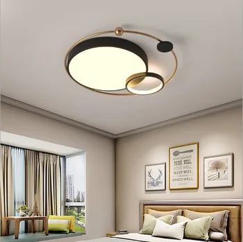 Лампа за спални, Скандинавски прост модерен led тавана лампа, осветление на стаите в творческа топло романтично кръгло осветителни лампи
