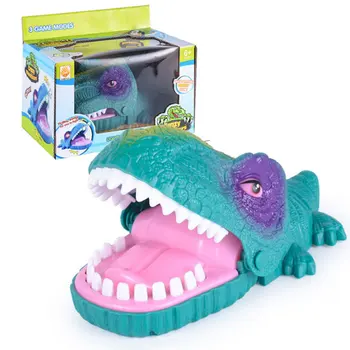 Луд Динозавър led Зъби Детска играчка е Идеална играчка за Хелоуин Детски подарък Вграден led и рев на звук