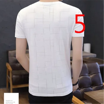Лятна нова тениска с къс ръкав, мъжки корейската версия тенденции самоусъвършенстване, младежта тънък памучен ежедневни красива газ