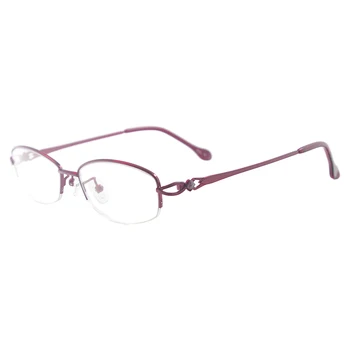 Малки Метални Дамски Слънчеви Очила С Половин Рамки, Цветни Модни Очила, Рамки За Рецепта Лещи
