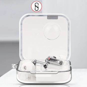 Мек силиконов калъф за празно ухо (1) Безжични слушалки Син Зъб Защитно покритие Прозрачен Корпус кабел за зареждане отделение Кожа