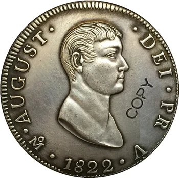 Мексико 1822 8 реала Франка копие монети 39 мм