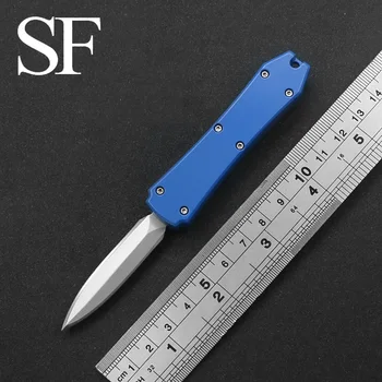 Мини 5-инчов OTF Преносим Джобен Открит Многофункционален Нож За Самозащита 440 Нож и Ключодържател Висулка EDC Инструмент Празнични Подаръци