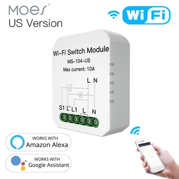 Мини САМ WiFi умен ключа за лампата полюс/3 начина 1 Банда Модул Smart Life /Приложение на Hristo, работа с Amazon Alexa и Google Home