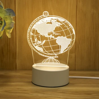 Мода Led нощна светлина 3D Лампа USB Акрилни Светлини Любовта Подарък Вечерни Полза Подарък за Юбилей, Подарък За Приятелка на Приятел