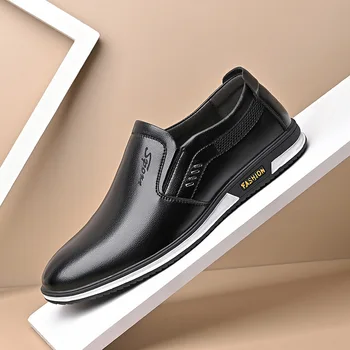 Модната марка мъжки обувки Lefu, Висококачествени мъжки ежедневни Обувки От Дишаща естествена Кожа, Обувки за шофиране, мъжки Обувки, Новост 2021 Г.