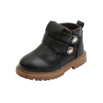 Модни детски унисекс обувки за есен-зима, ботильоны за малки момичета и момчета, детски обувки кафяв, черен на цвят, от 1 до 6 години