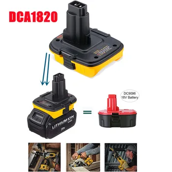 Най-добрите 20 В Адаптер Батерии DCA1820 за Dewalt 18v Инструменти за Конвертиране на Dewalt 20 Литиева Батерия за DC9096 DE9098 DE9096 с USB