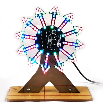 Направи си САМ електронен комплект Цветни led музикален звук управление на виенско Колело sodering комплект Спектър дистанционно управление 21kind мига 16 см