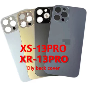 Направи си сам за iPhone XR Дооснащение 13 Pro делото Стъкло с Голяма Дупка Камера на Задното Стъкло за XR до 13 Pro Дубликат Част XR Като 13Pro