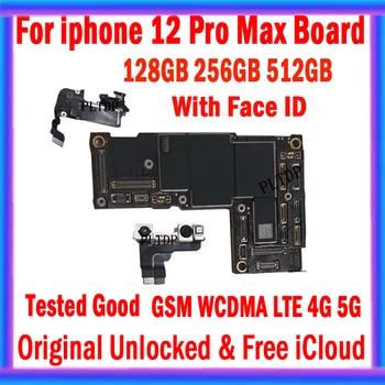 Напълно Протестированная Добре Работеща Оригиналната дънна Платка за iPhone 12 PRO MAX Чиста дънна Платка iCould Поддържа Логическа заплащане на LTE 4G 5G Отключване