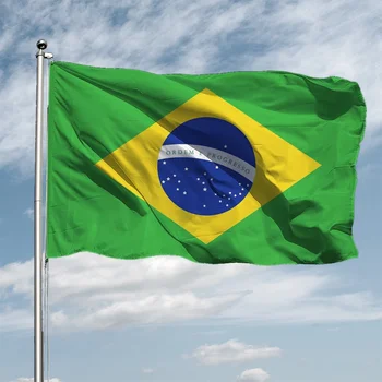 Национален флаг на Бразилия 90x150 см Полиэстровый Бразилски Дизайн Бразилски Банер с Дигитален Печат Флаг за Празнуване на Световните Флагове Украса
