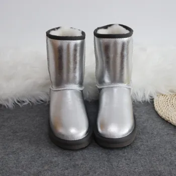 Непромокаеми Зимни Обувки Дамски Обувки от естествена Агнешка кожа 2021 г., Дамски Зимни обувки от естествена Вълна, Дамски Зимни Обувки, Дамски Обувки, Дамски Обувки