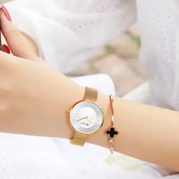 Нов Най-Добрата Марка На Луксозни Curren Нови Модни Прости Бизнес Часовници-Тънки Кварцови Ръчни Часовници Дамски Часовници Relojes