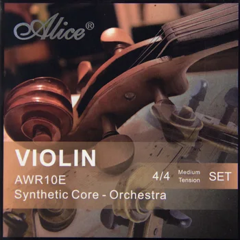 НОВИ висококачествени Струни За Цигулка Alice AWR10E със Синтетична Сърцевина-Оркестър 4/4 Meddium Натяжной комплект