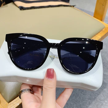 Нови Дамски Слънчеви Очила Модерен Големи Кръгли Слънчеви Очила за Жени Големи Нюанси Винтажного Желеобразного Цвят Розово Слънчеви Очила с UV400