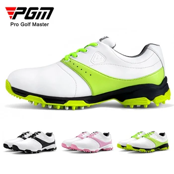 Нови обувки за голф PGM XZ191, Дамски Водоустойчив обувки от микрофибър, Дишаща устойчива на плъзгане Супер Мека Подметка, Спортни Обувки, Размер 35-40