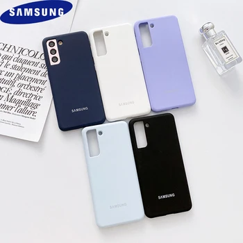 Оригинален Samsung Galaxy S21/S21 +/S21 Ултра Устойчив На Удари Течен Силиконов Калъф 360 