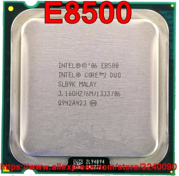 Оригиналния cpu Intel Core 2 Duo Cpu E8500 3,16 Ghz/6 m/1333 Mhz Dual core Socket 775 Безплатна доставка бърза доставка