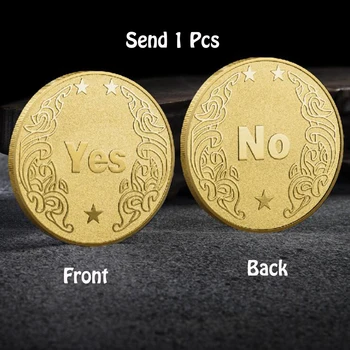 Открийте Да/Не Възпоменателна Монета Позлатен Щастливата Монета Решение На Съдбата Писмо Колекция От Монети, Художествени Сувенири Монета Вълшебна Монета Занаяти 1 Бр
