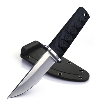 Открит кратък нож с фиксирано острие от стомана D2 с висока твърдост, походный ловен нож, сабя, включително