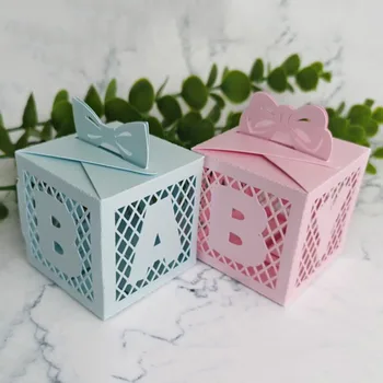 Подарък Кутия с Лък за Бонбони Baby 3D Умира За Рязане на Метал за Направата на Картички, Украса За Албуми