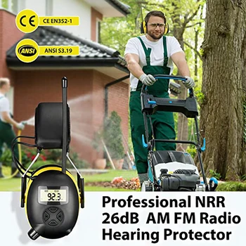 ПРОДАЖБА на NRR 30dB MP3 AM FM Радио Защита на Слуха Слушалки Електронен Ушния Протектор намаляване на шума Защитни Слушалки за Работа