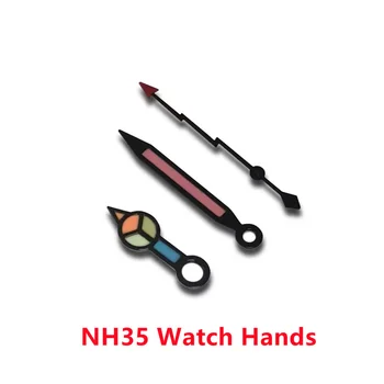 Промяна на стрелките на часовника, за механизъм NH35/NH36/4R/7S с трехконтактной цип, Секунди, цветен светлинен указател часа
