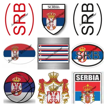 Република Сръбска Сърбия Стикер с флага на Сърбия Стикер с Флага на Сърбия за Лаптоп със Сръбски Иконата на Националния Флаг Украса на Прозорци на коли