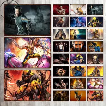 Ретро Филм На Marvel Wolverine Метални Табели Плакат Стенен Декор Лидице Знак Потертая Табела На Пещерния Човек Бар Клуб Украса Живопис