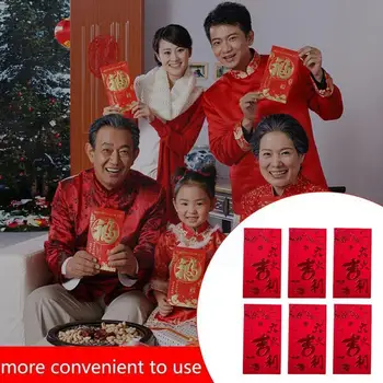 Самоличността на Творчески Червен Плик Китайски Фу Щастлив Паричен Чанта Li Shi Фън За Щастлива Нова Година на H4W5