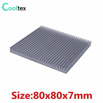 (Специална оферта) 80x80x7 мм Алуминиев радиатор радиатор радиатор за електронно охлаждане на топлинно разсейване на чип