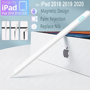 Стилус с натиск на наклона за Apple Молив Air 4 10,9 Pro 11 12,9 2020 2021 2018 10,2 7th 8th Отклонение на Дланта Сензорен екран iPad Молив