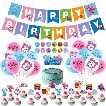Съвети Син Цвят Балони Банер на Торта за Рожден Ден Топперы Розови Сини Бутилки за Душата на Детето Момчета Момичета Рожден Ден Декор за Доставка