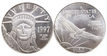 Съединените Щати 1997 1998 1999 2000 2001 2002 2003 2004 Либърти 100 щатски долара за Една Унция на ценни метали със сребърно покритие Копие на Възпоменателни Монети
