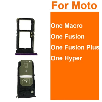 Тава За Sim-Карти Жак Слот Притежателя Адаптери За Motorola Moto One Zoom Macro Hyper Vision One Fusion Plus P50 Резервни Части
