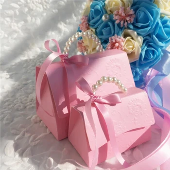 Творчески идеи за Подаръци, Кутии За Бонбони Преносима Подарък Опаковъчна Кутия Ръчна САМ Baby Shower Рожден Ден Парти Сватба Полза Подарък Опаковъчна Кутия