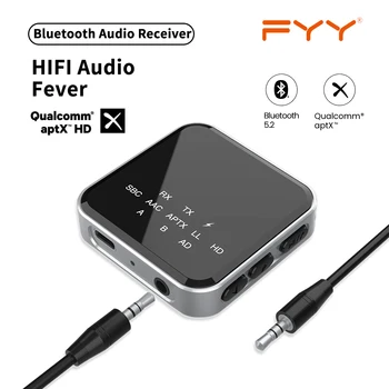 Треска Hi-FI aptX-LL/HD Ниска Забавяне Bluetooth 5,2 Аудио Приемник Предавател Безжичен Адаптер 3.5 mm AUX за Автомобилна Стерео ТЕЛЕВИЗИЯ