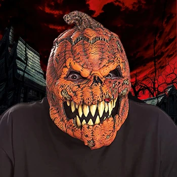 Хелоуин страшни зъби тиква украса на главата на дявола латексова маска на cosplay маскарад страшно подпори Великденско украсата на къщата с духове