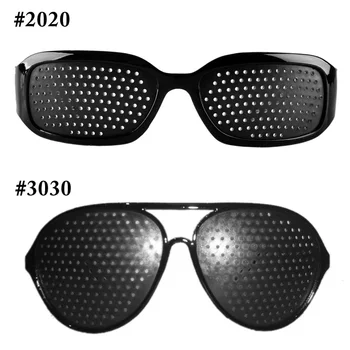 Черни Слънчеви Очила с Дупки, Защита От умора, Грижа За Зрението, Микропористые Очила, Упражнения За Очите, Подобряване на Зрението, Защита От късогледство, Унисекс слънчеви Очила