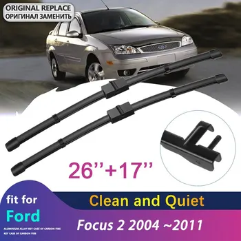 Чистачките на предното стъкло за Ford Focus 2 MK2 MK2.5 2004 2005 2006 ~ 2011Car Четки Чистачки на Предното Предното Стъкло Гумени Аксесоари за Полагане на автомобили