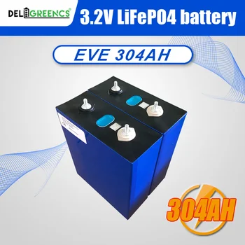 Чисто Нов EVE 12V 304AH LiFePO4 3.2 В Номинална батерия Lifepo4, Литиево-Призматичен фосфатный батерия за съхранение на енергията на АВТОБУСА