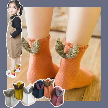 Чорапи за малки момичета с Крила на Ангел, детски Памучни чорапи Принцеса, Обикновена сладки Чорапи от 1 до 8 години