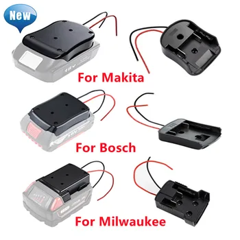 Нов За Makita, Bosch Milwaukee 18 В 14,4 v Закопчалка За Батерия и Зарядно устройство Конектор за Захранване С 14Awg Кабели и Конектори на Адаптера Аксесоари За Инструменти